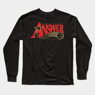 The Answer - Red & Gold Long Sleeve T-Shirt